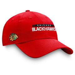 Chicago Blackhawks Fanatics Authentic Pro Rink Adjustable Hat - Red Hats