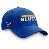 St. Louis Blues Fanatics Authentic Pro Rink Adjustable Hat - Blue Hats