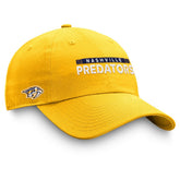 Nashville Predators Fanatics Authentic Pro Rink Adjustable Hat - Gold Hats