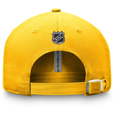 Nashville Predators Fanatics Authentic Pro Rink Adjustable Hat - Gold Hats