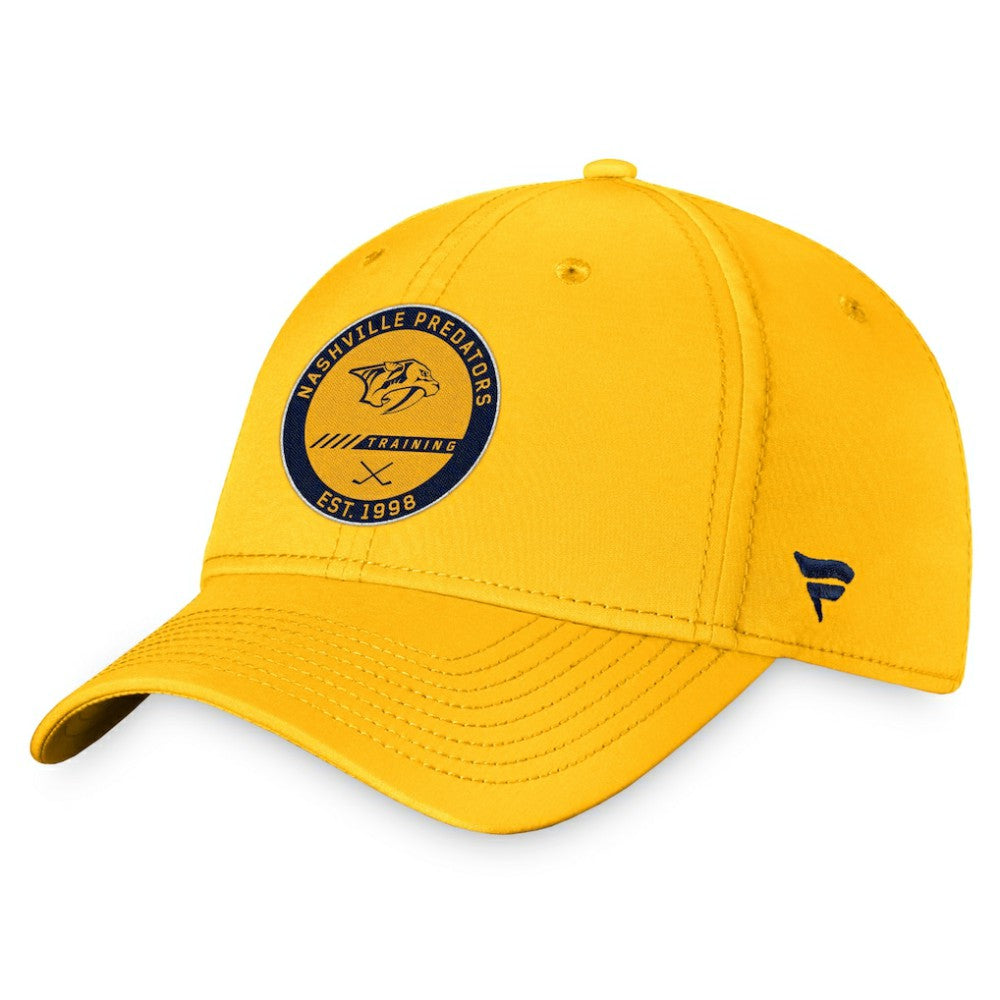 Nashville Predators Fanatics 2022 Authentic Pro Training Camp Flex Hat - Gold Hats