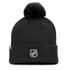 Vegas Golden Knights Fanatics Women's Authentic Pro Road Cuffed Knit Hat with Pom - Black Hats