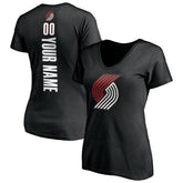 Portland Trail Blazers Women's Personalized Playmaker Team V-Neck T-Shirt - Black discount
