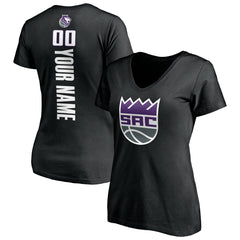 Sacramento Kings Women's Personalized Playmaker Team V-Neck T-Shirt - Black online