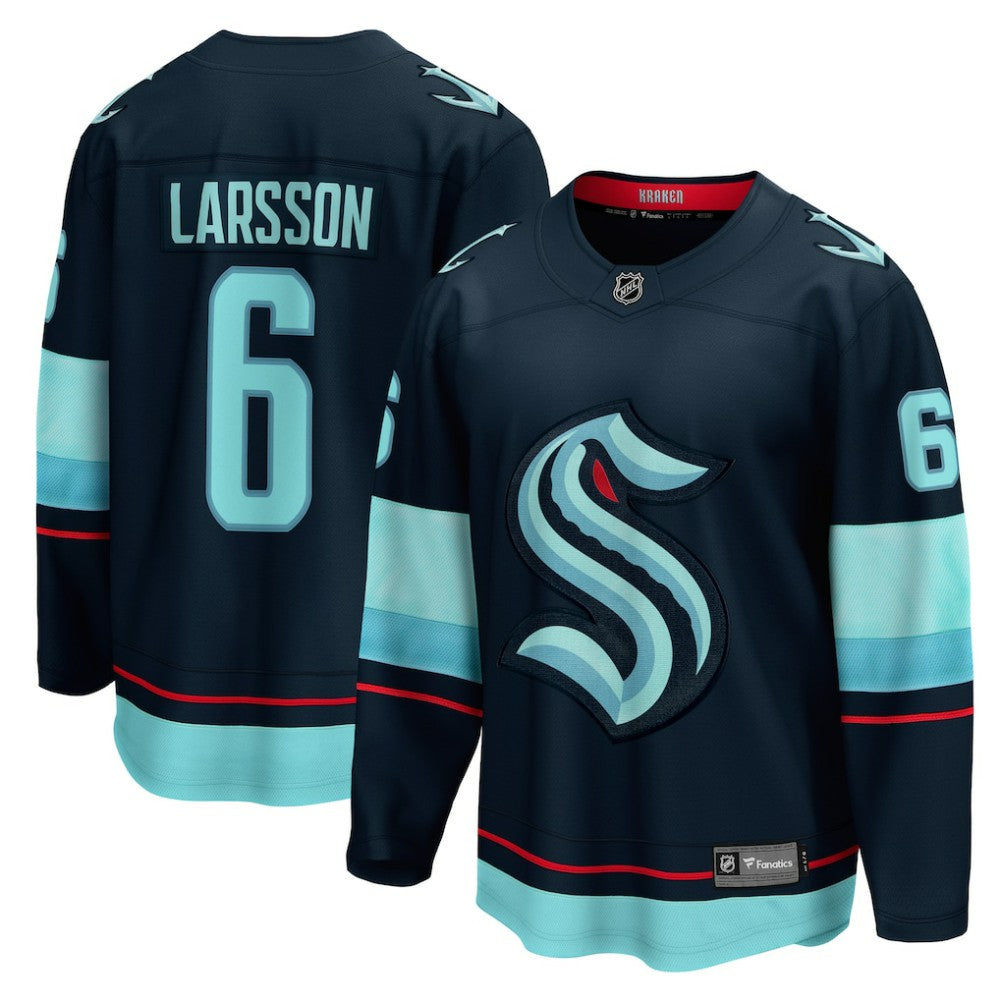 Adam Larsson Seattle Kraken Fanatics Home Breakaway Player Jersey - Deep Sea Blue Jerseys