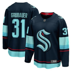 Philipp Grubauer Seattle Kraken Fanatics Home Breakaway Player Jersey - Navy Jerseys