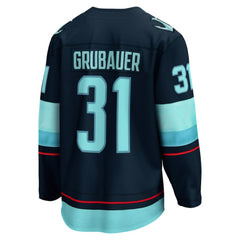 Philipp Grubauer Seattle Kraken Fanatics Home Breakaway Player Jersey - Navy Jerseys
