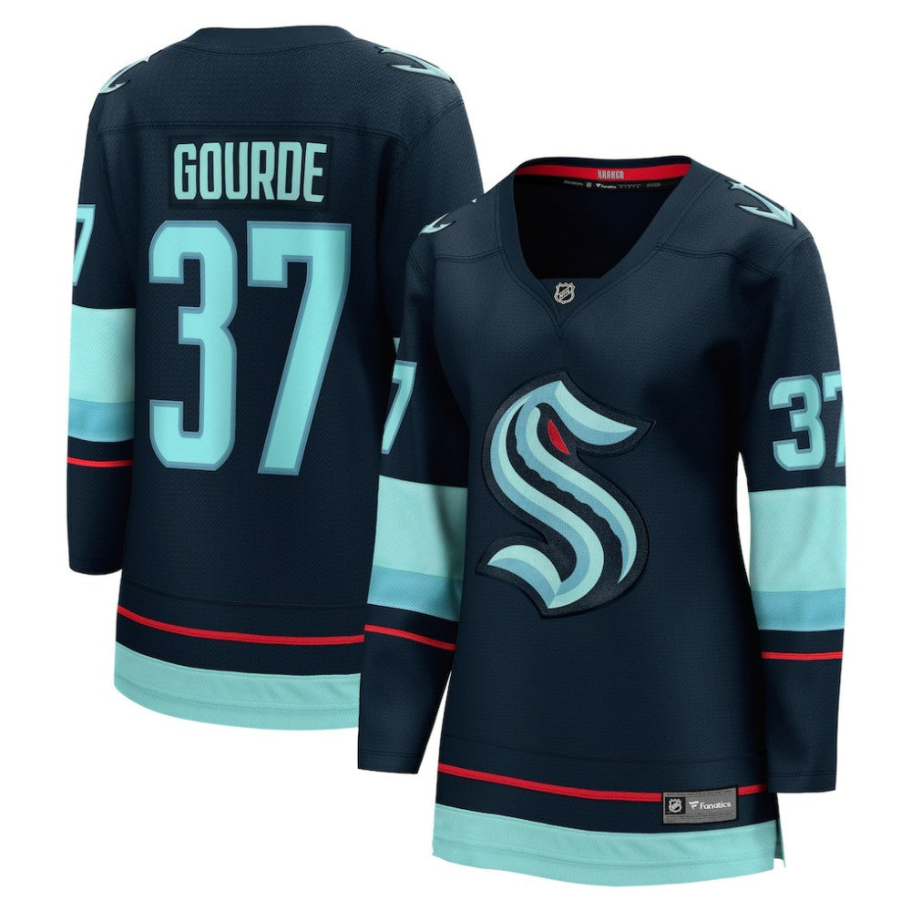 Yanni Gourde Seattle Kraken Fanatics Women's Home Breakaway Player Jersey - Navy Jerseys