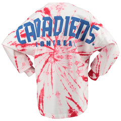 Montreal Canadiens Women's Spiral Tie-Dye Long Sleeve T-Shirt - Red T-shirts
