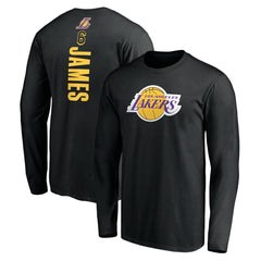 LeBron James Los Angeles Lakers #6 Playmaker Name & Number Long Sleeve T-Shirt - Black outlet