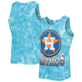 Houston Astros Big Leaguer Tubular Tie-Dye Tank Top Blue