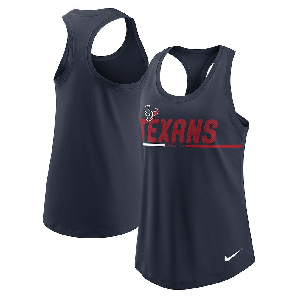 Houston Texans Women's Team Name City Tri-Blend Racerback Tank Top - Navy discount