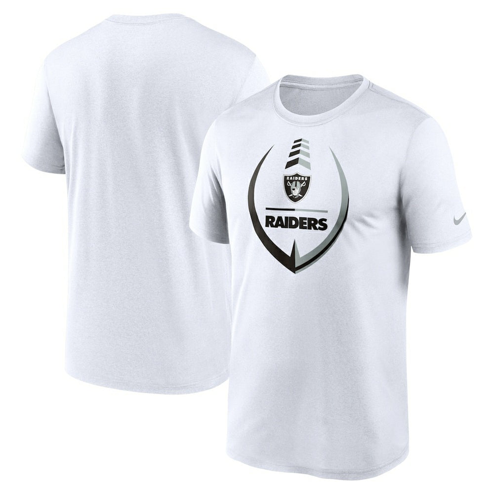 Las Vegas Raiders Icon Legend Performance T-Shirt - White for sale