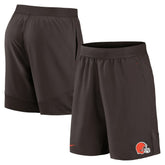 Cleveland Browns Stretch Woven Shorts - Brown on sale