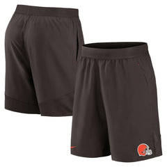 Cleveland Browns Stretch Woven Shorts - Brown on sale