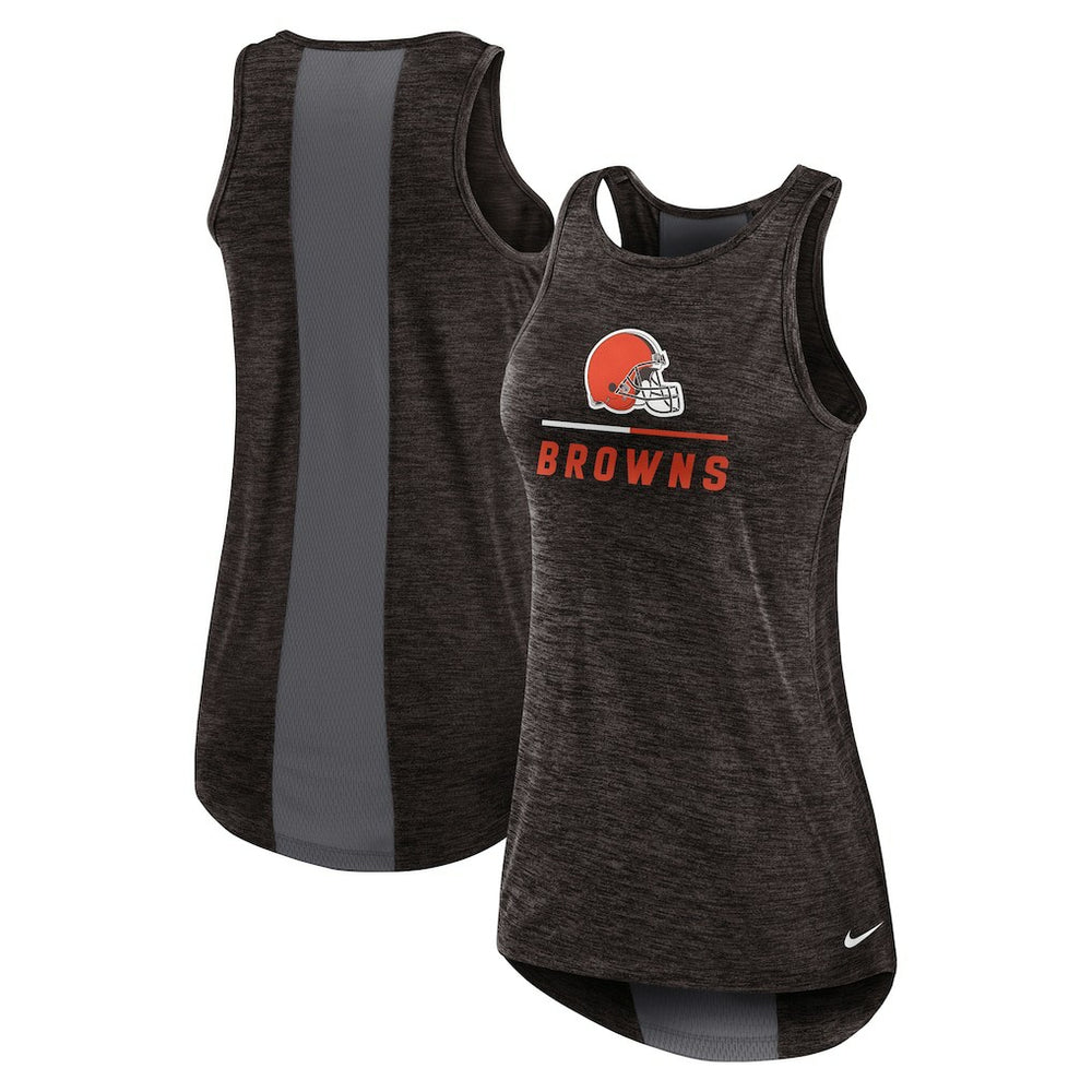 Cleveland Browns Women's High Neck Performance Tank Top - Brown outlet