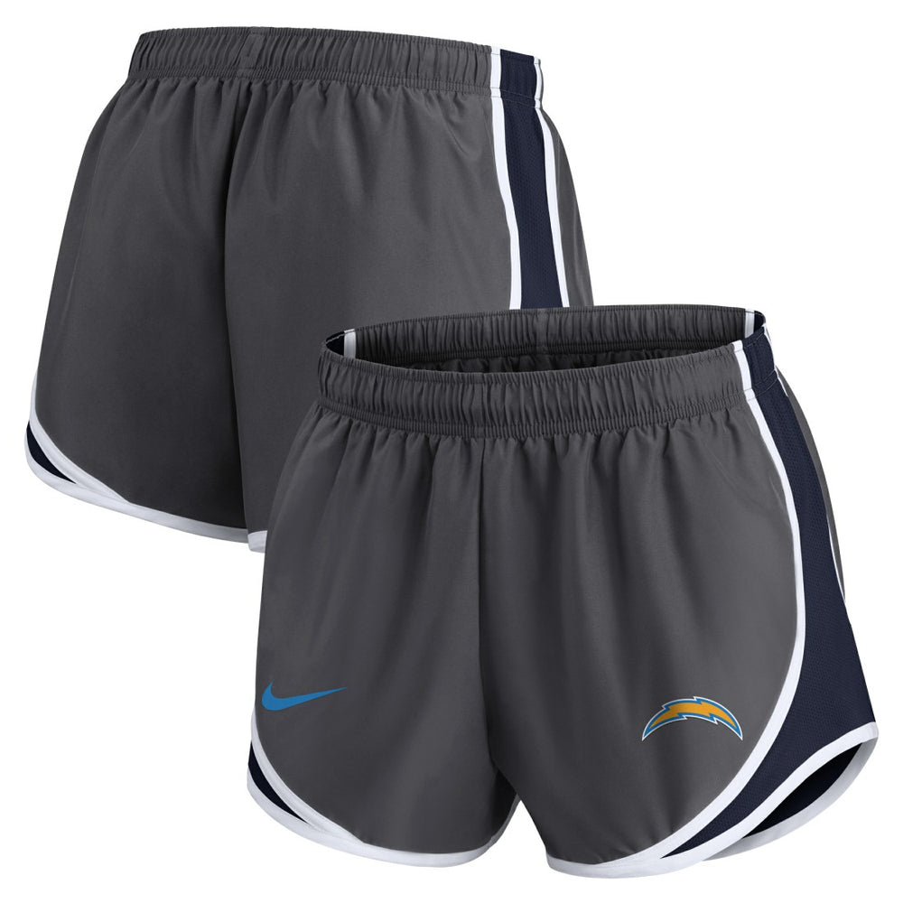 Los Angeles Chargers Women's Team Logo Performance Tempo Shorts - Charcoal discount