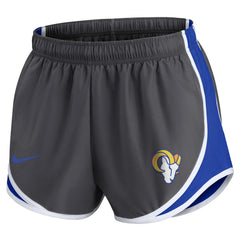 Los Angeles Rams Women's Team Logo Performance Tempo Shorts - Charcoal sale