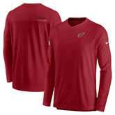 Arizona Cardinals Sideline Coach Chevron Lock Up Long Sleeve V-Neck Performance T-Shirt - Cardinal online