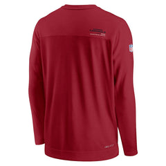 Arizona Cardinals Sideline Coach Chevron Lock Up Long Sleeve V-Neck Performance T-Shirt - Cardinal online