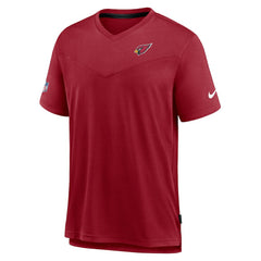 Arizona Cardinals Sideline Coach Chevron Lock Up Logo V-Neck Performance T-Shirt - Cardinal sale