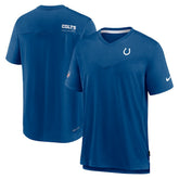 Indianapolis Colts Sideline Coach Chevron Lock Up Logo V-Neck Performance T-Shirt - Royal online