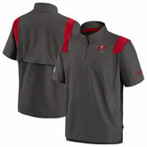 Tampa Bay Buccaneers Sideline Coaches Chevron Lockup Pullover Top - Pewter outlet
