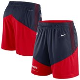 New England Patriots Sideline Primary Lockup Performance Shorts - Navy/Red cheap