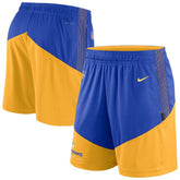 Los Angeles Rams Sideline Primary Lockup Performance Shorts - Royal/Gold discount