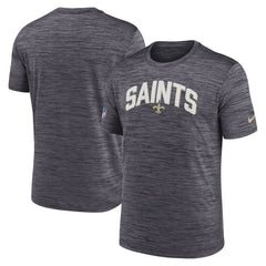 New Orleans Saints Sideline Velocity Athletic Stack Performance T-Shirt - Black cheap