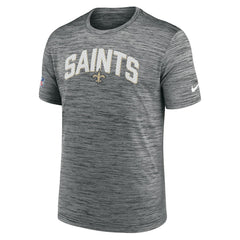 New Orleans Saints Sideline Velocity Athletic Stack Performance T-Shirt - Gray for sale