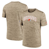 Cleveland Browns Sideline Velocity Athletic Stack Performance T-Shirt - Brown on sale