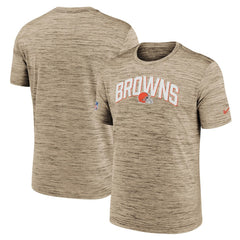Cleveland Browns Sideline Velocity Athletic Stack Performance T-Shirt - Brown on sale
