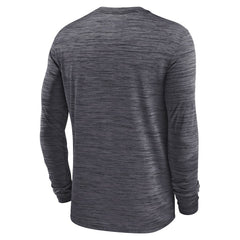 Las Vegas Raiders Sideline Velocity Athletic Stack Performance Long Sleeve T-Shirt - Charcoal outlet