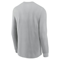 Cleveland Browns Sideline Infograph Lock Up Performance Long Sleeve T-Shirt - Silver for sale