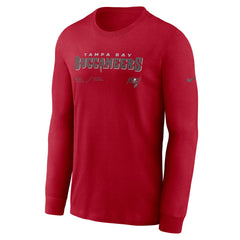 Tampa Bay Buccaneers Sideline Infograph Lock Up Performance Long Sleeve T-Shirt - Red on sale