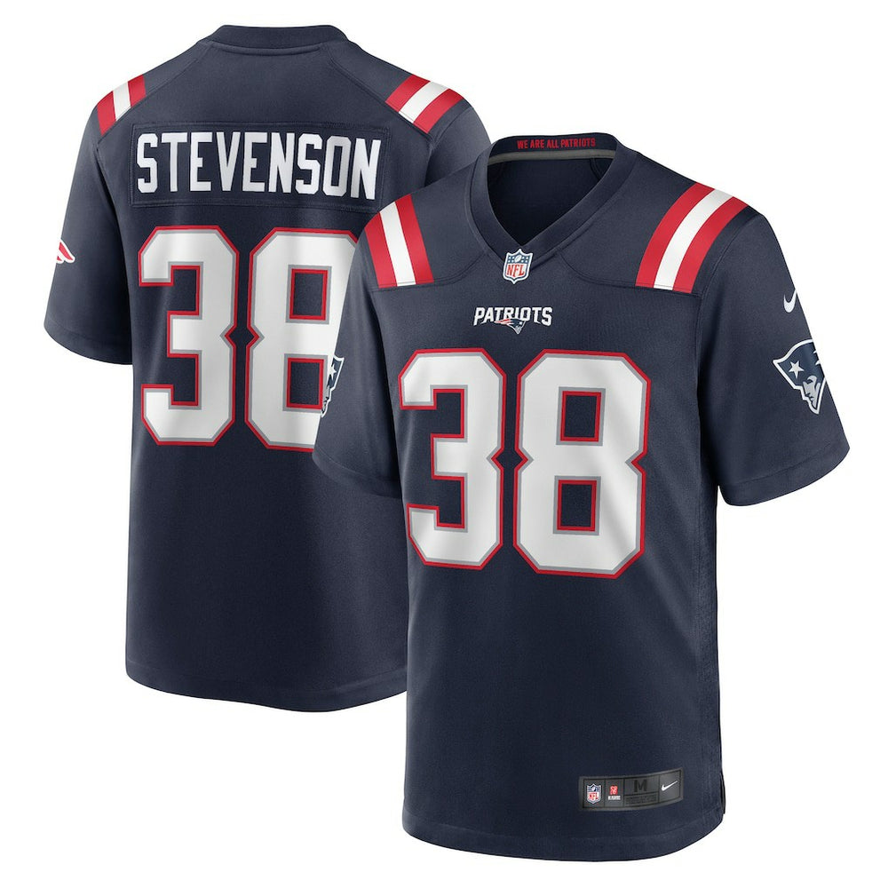 Rhamondre Stevenson New England Patriots Game Jersey - Navy on sale