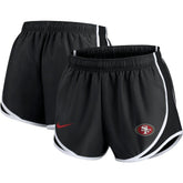 San Francisco 49ers Women's Plus Size Logo Performance Tempo Shorts - Charcoal for sale