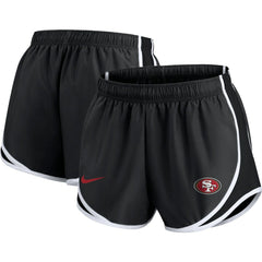 San Francisco 49ers Women's Plus Size Logo Performance Tempo Shorts - Charcoal for sale