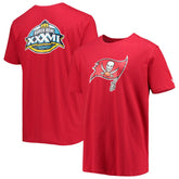 Tampa Bay Buccaneers New Era Patch Up Collection Super Bowl XXXVII T-Shirt - Red on sale