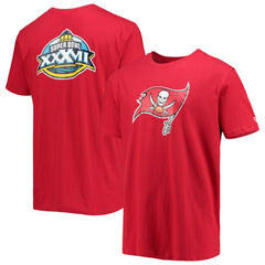 Tampa Bay Buccaneers New Era Patch Up Collection Super Bowl XXXVII T-Shirt - Red on sale