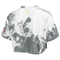 Los Angeles Lakers Women's Tie-Dye Crop Top & Shorts Set - White/Black outlet
