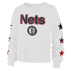 Brooklyn Nets '47 Women's 2021/22 City Edition Call Up Parkway Long Sleeve T-Shirt - White outlet