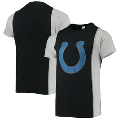 Indianapolis Colts Refried Apparel Sustainable Split T-Shirt - Black/Heathered Gray on sale