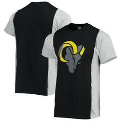 Los Angeles Rams Refried Apparel Sustainable Split T-Shirt - Black/Heathered Gray sale