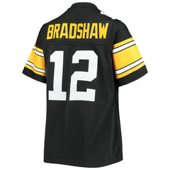 Terry Bradshaw Pittsburgh Steelers Women's Legacy Replica Player Jersey - Black discount