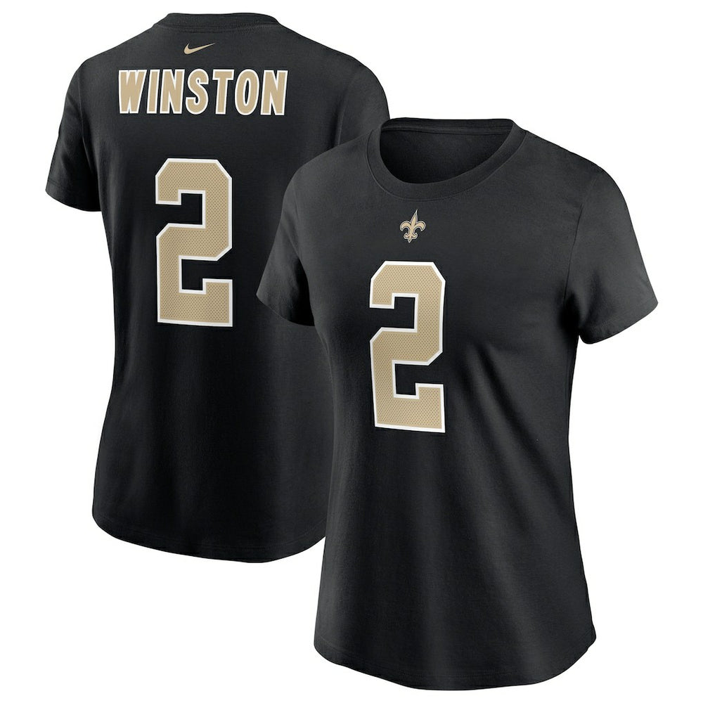 Jameis Winston New Orleans Saints Women's Name & Number T-Shirt - Black on sale