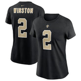 Jameis Winston New Orleans Saints Women's Name & Number T-Shirt - Black on sale