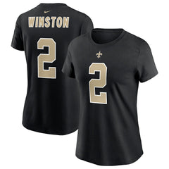 Jameis Winston New Orleans Saints Women's Name & Number T-Shirt - Black on sale