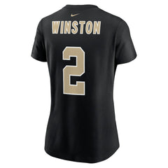 Jameis Winston New Orleans Saints Women's Name & Number T-Shirt - Black on sale